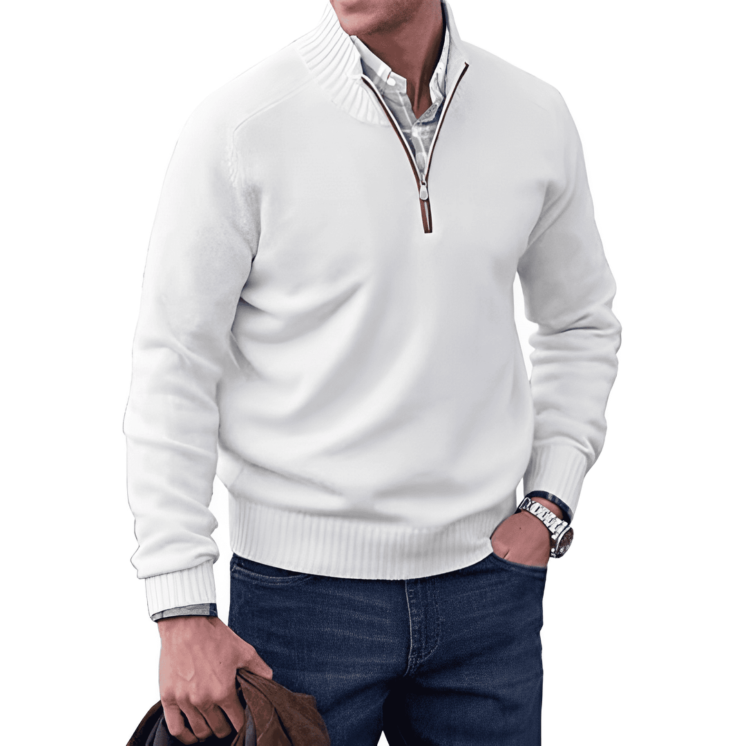 Ronald | Cashmere Quarter Zip Sweater