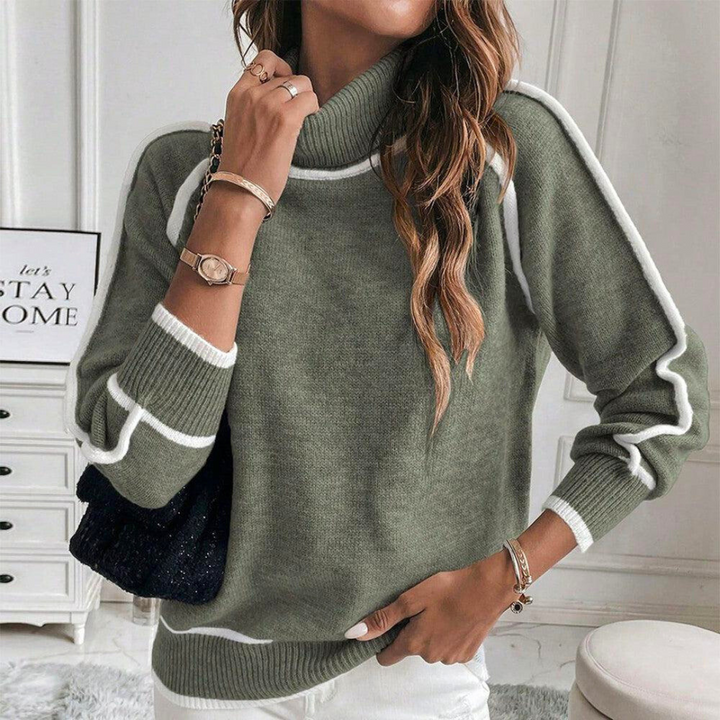 Evelyn | Luxury Olive Green Knitted Sweater