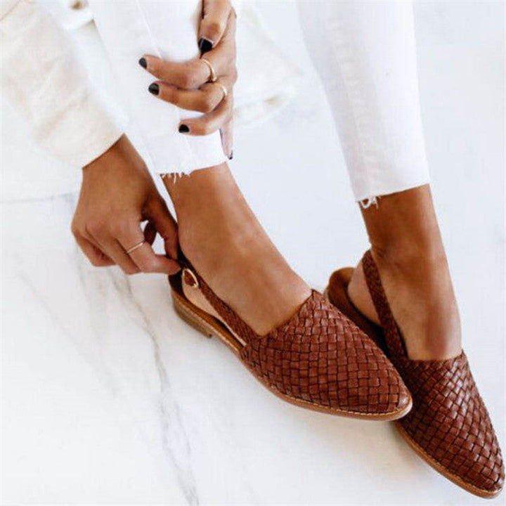 Chloe - Leather Woven Sandals