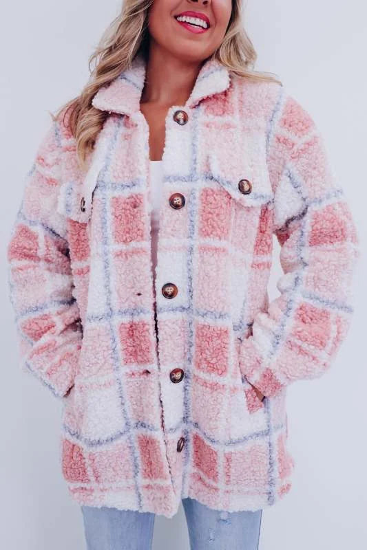 Giovana™ | Polar Fleece Plaid Jacket