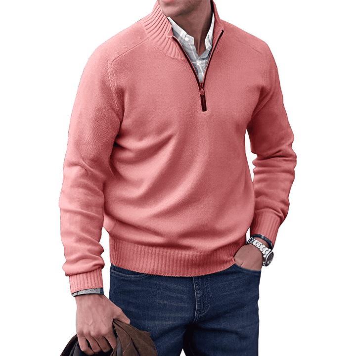 Ronald | Cashmere Quarter Zip Sweater
