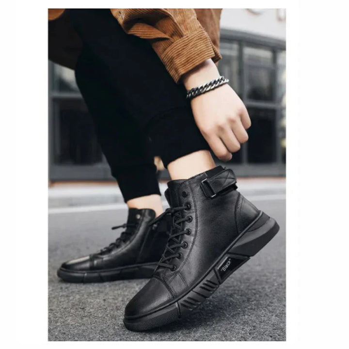 Arnold | Black Leather Boots