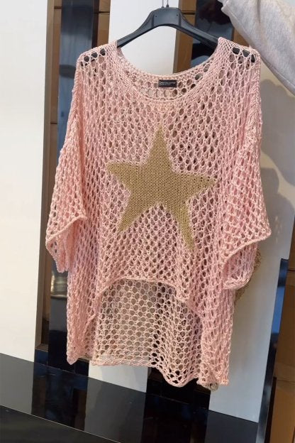 Rowan | Elegant Knitted Stars Shirt