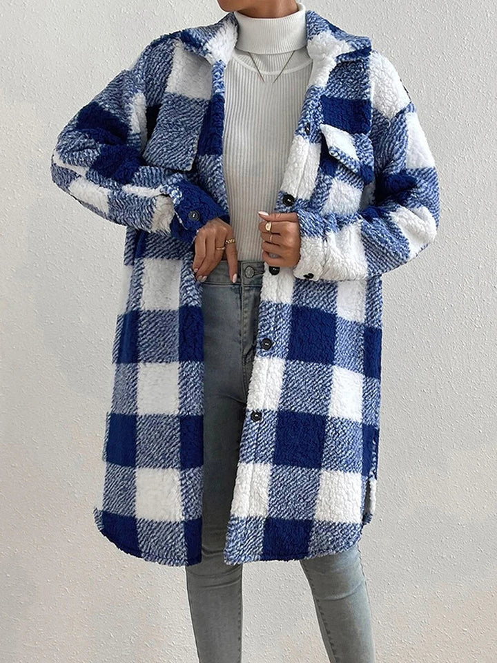 Kim™ | Polar Fleece Plaid Jacket
